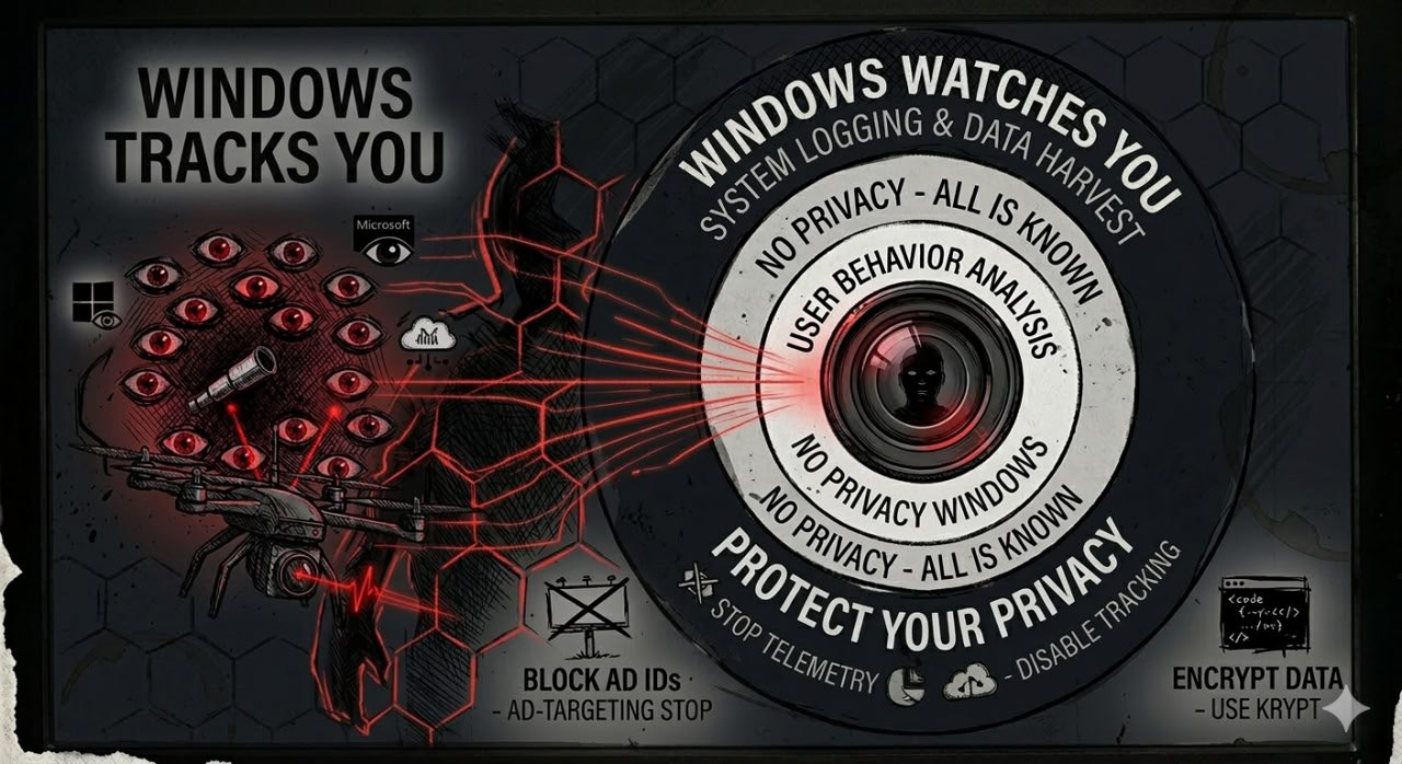 Windows surveillance: telemetry beams tracking user data
